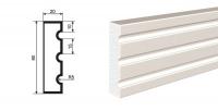 Молдинг LEPNINAPLAST МВ-80/3, 2000*80*20 мм