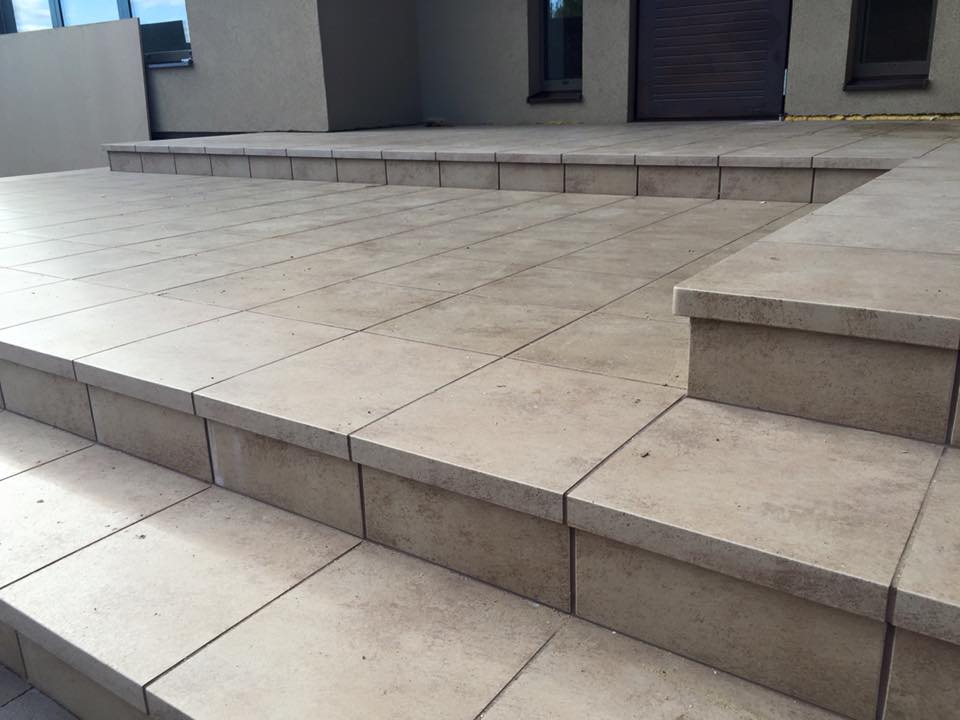 Монтаж клинкерных ступеней и плитки