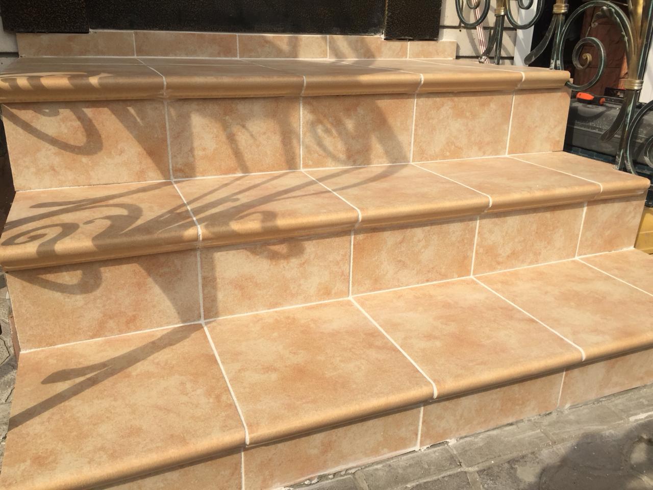 Монтаж клинкерных ступеней и плитки