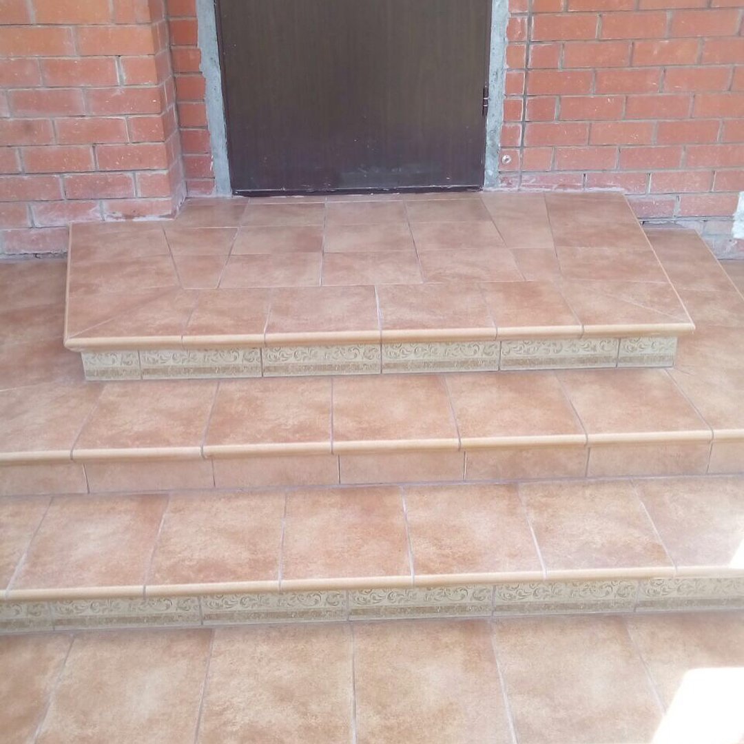 Монтаж клинкерных ступеней и плитки