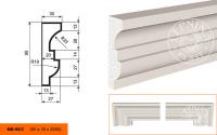 Молдинг LEPNINAPLAST МВ-95/3, 2000*95*30 мм