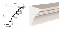 Карниз фасадный LEPNINAPLAST КВ-200/7, 2000*150*200 мм