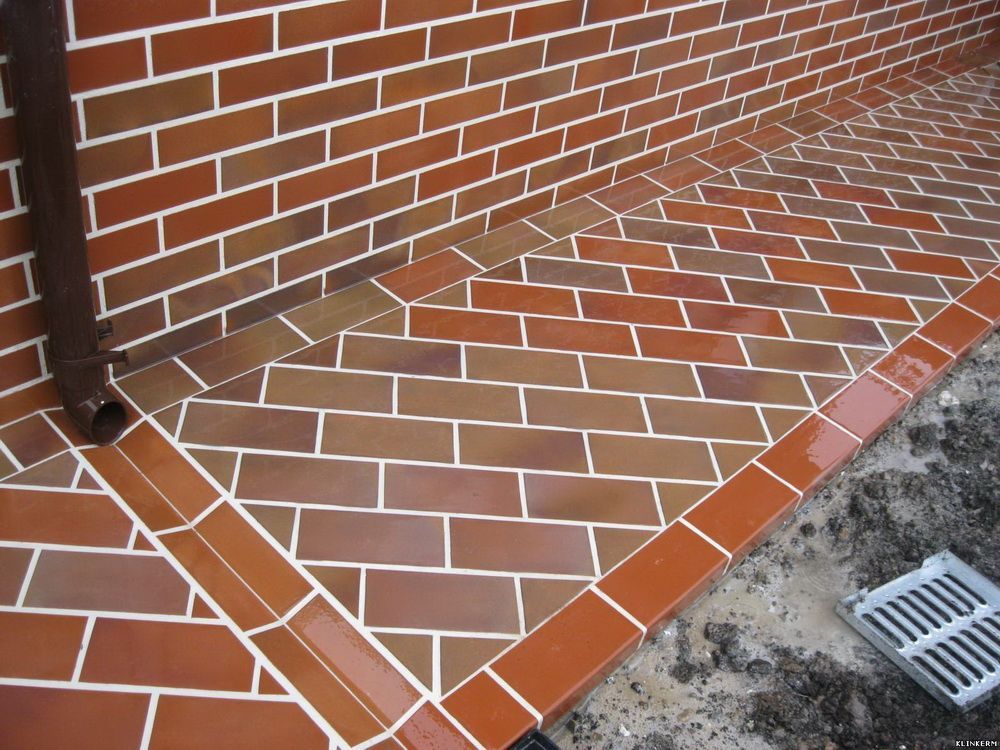 Монтаж клинкерных ступеней и плитки