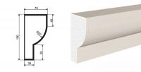 Карниз фасадный LEPNINAPLAST  КВ-150/1, 2000*75*150 мм