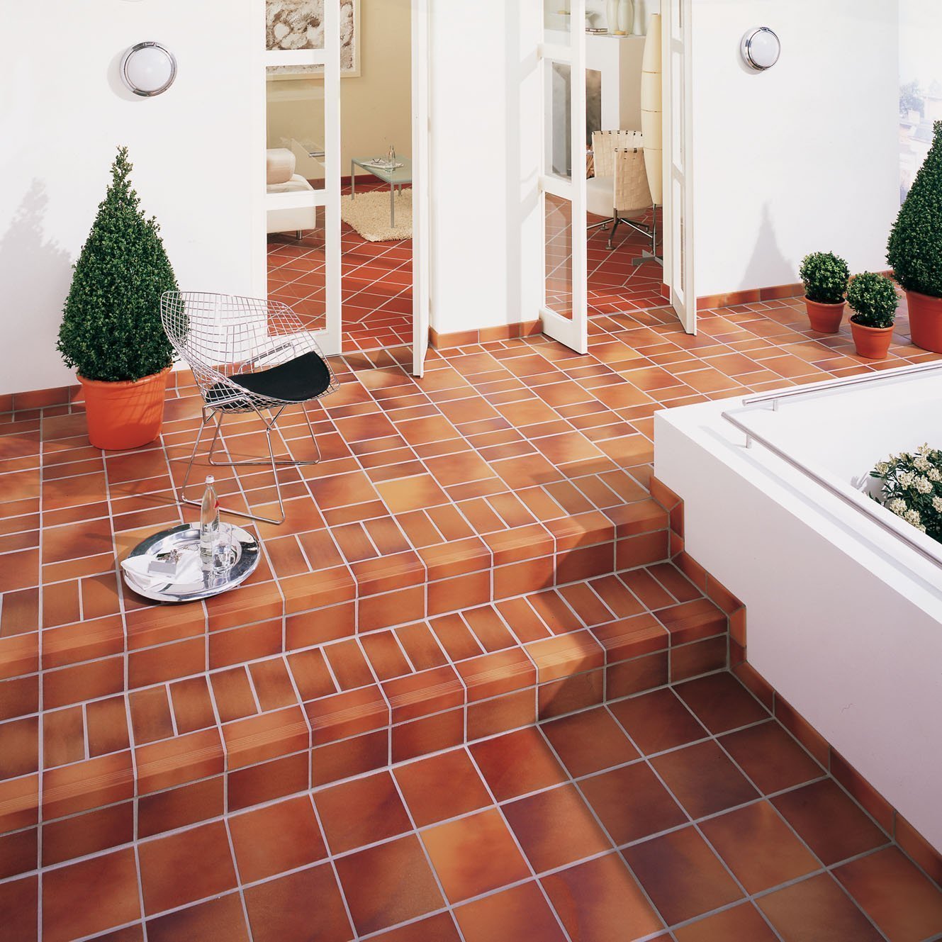 Монтаж клинкерных ступеней и плитки