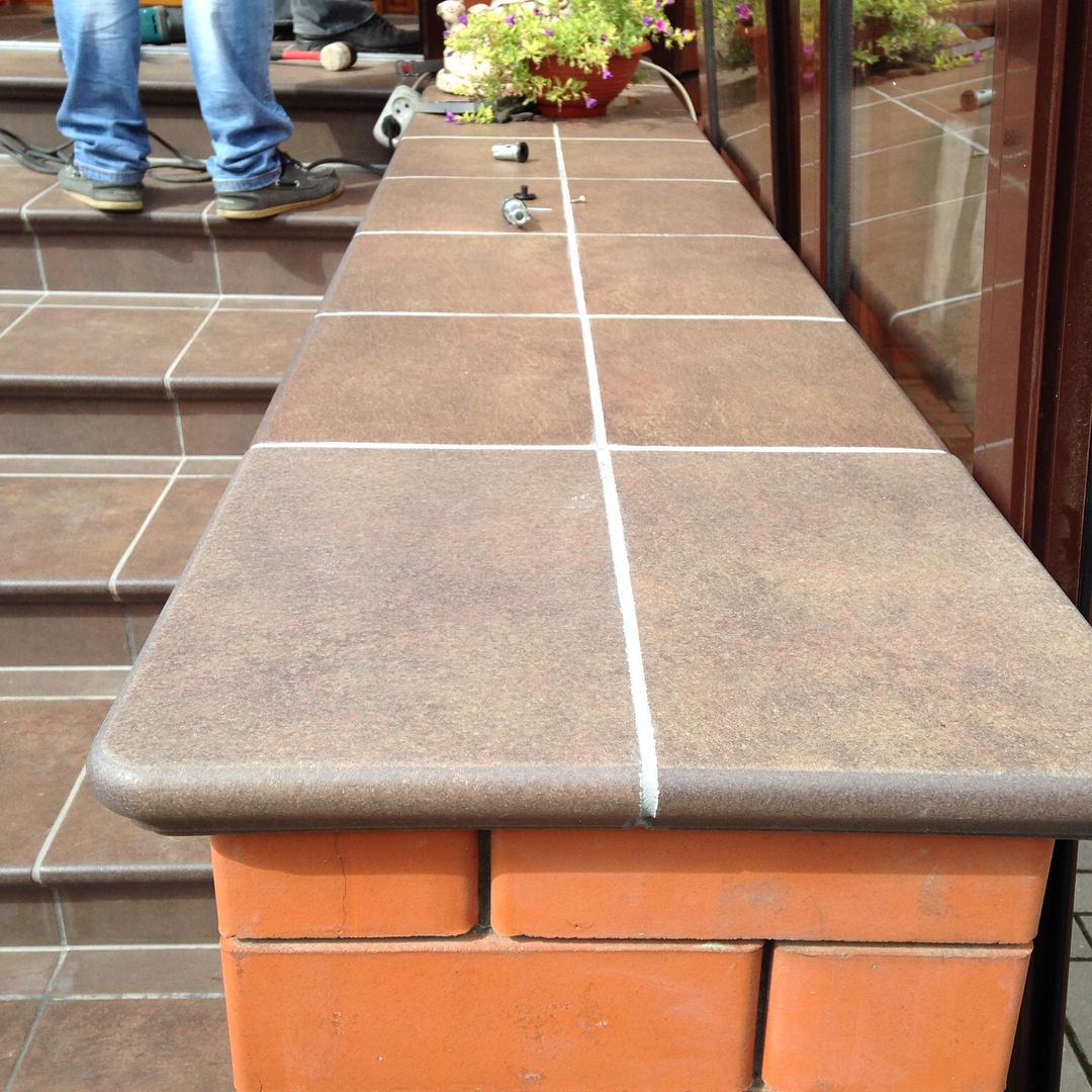 Монтаж клинкерных ступеней и плитки