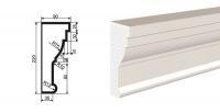 Карниз фасадный LEPNINAPLAST КВ-220/2, 2000*90*220 мм