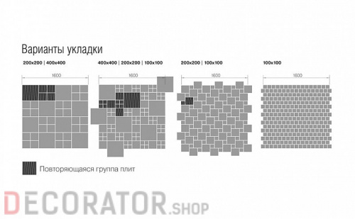 Плитка тротуарная BRAER Лувр серый, 400*400*60 мм в Белгороде