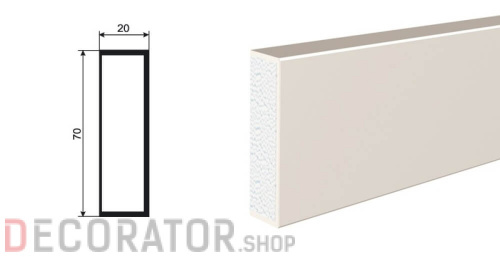 Молдинг LEPNINAPLAST МВ-70/1, 2000*70*20 мм в Белгороде