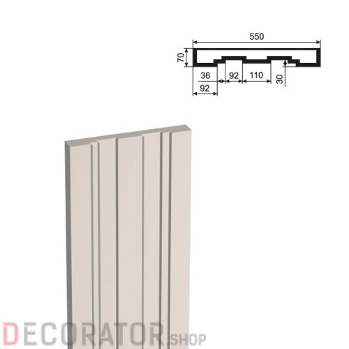Пилястра LEPNINAPLAST ПЛВ-550/3,2500*70*550 мм в Белгороде