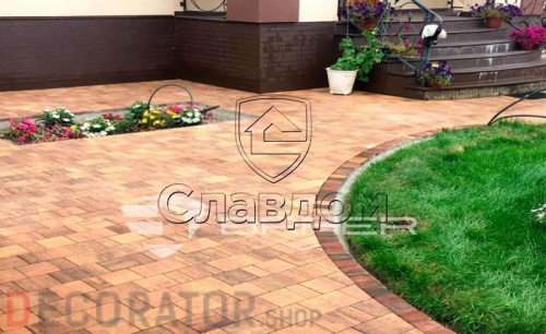 Плитка тротуарная BRAER Старый город Ландхаус Color Mix тип 9 "Закат", 80/160/240*160 мм в Белгороде