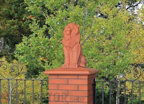 Клинкерный заборный оголовок KING KLINKER Lion Рубиновый красный (01), 445*445*520 мм в Белгороде