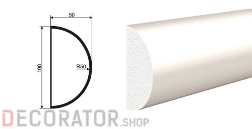 Молдинг LEPNINAPLAST МВ-100/4, 2000*100*50 мм в Белгороде