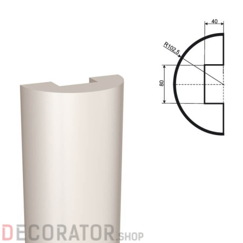 Полуколонна фасадная LEPNINAPLAST КЛВ-205/2 HALF, 2000*102,5*102,5 мм в Белгороде