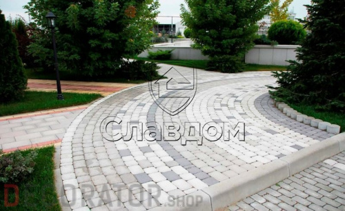 Плитка тротуарная ВЫБОР Классико 1КО.6, гладкая, серый в Белгороде