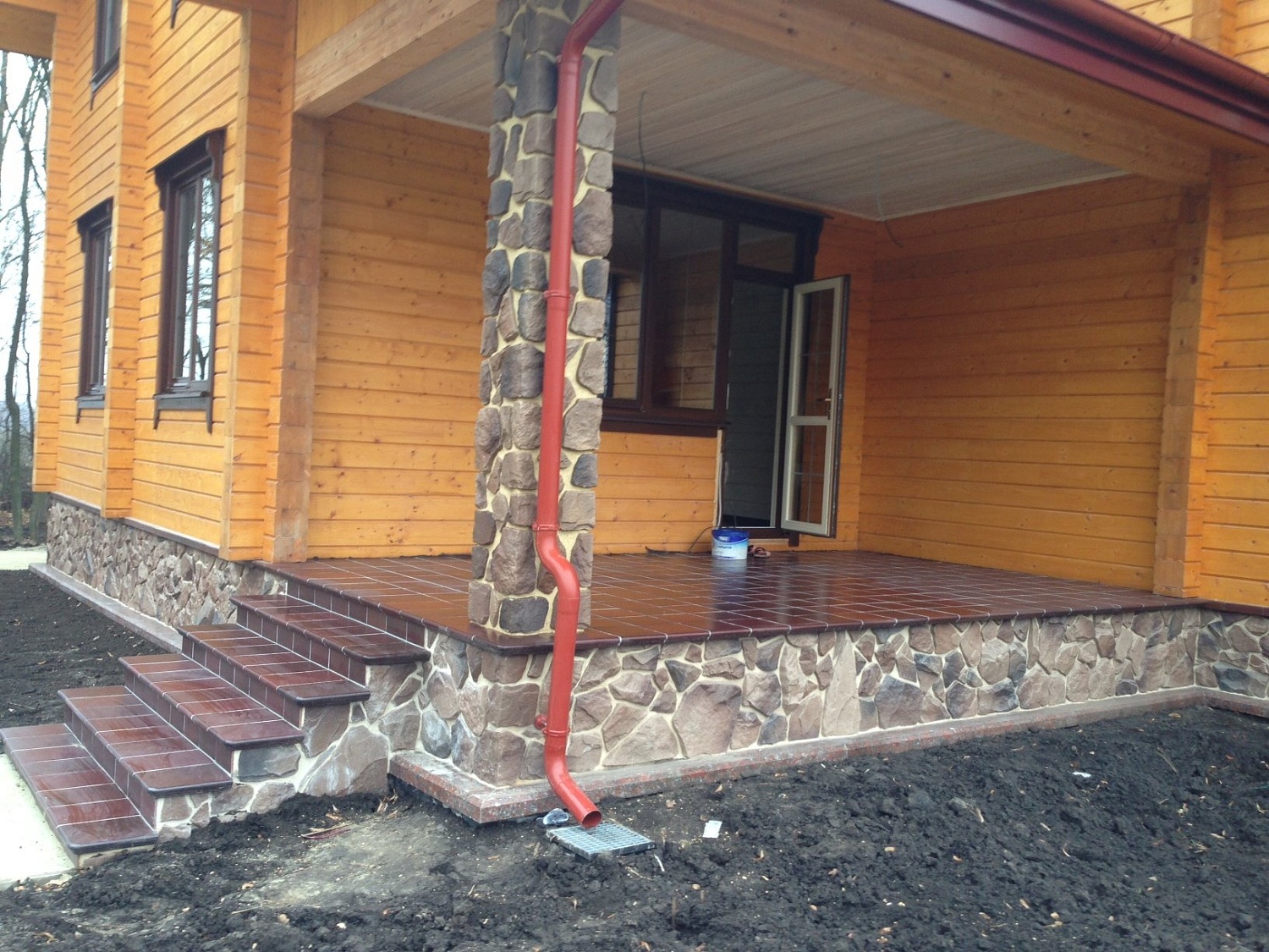 Монтаж клинкерных ступеней и плитки